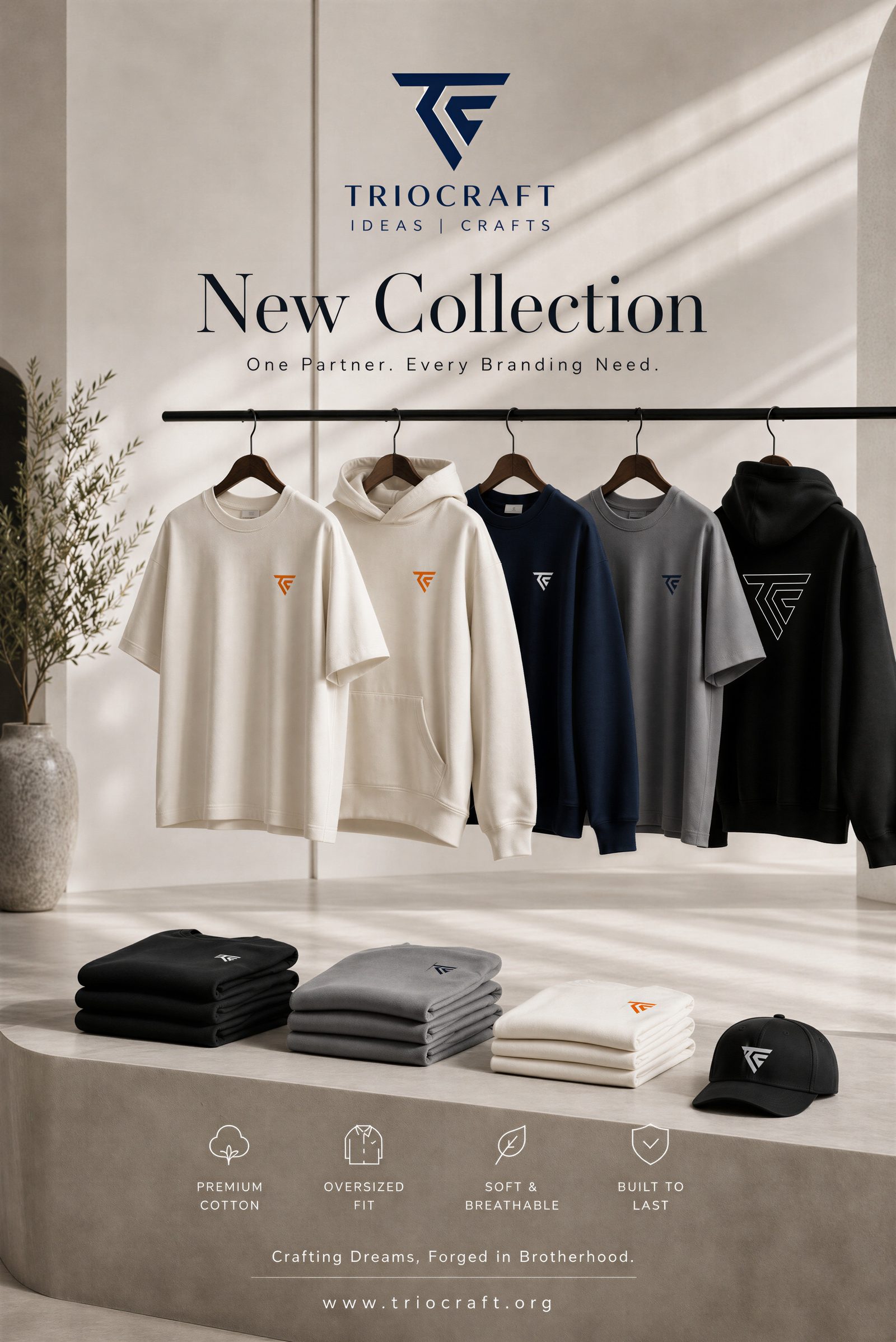 TrioCraft branded apparel collection